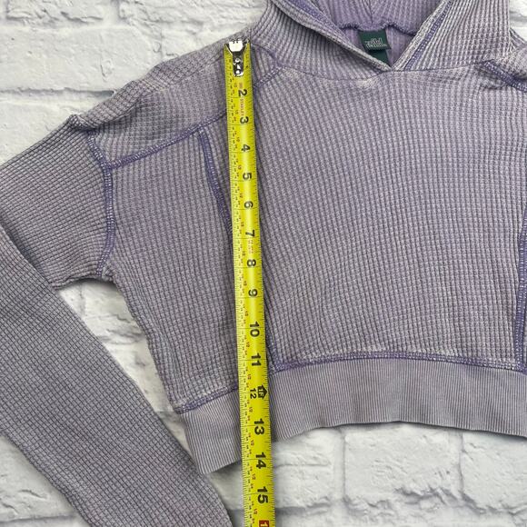 J1582 Wild Fable Purple Crop Top Waffle Knit Size Small - Picture 4 of 6
